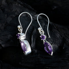 Amethyst-Middle-Eastern-Lily-Toi-et-Moi-Dangle-Purple-Sterling-Silver-Earring