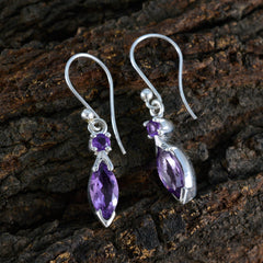Amethyst-Middle-Eastern-Lily-Toi-et-Moi-Dangle-Purple-Sterling-Silver-Earring