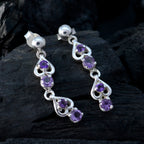 Amethyst-African-Sara-multiple-Dangle-Purple-925-Silver-Earring