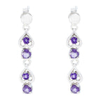 Amethyst-African-Sara-multiple-Dangle-Purple-925-Silver-Earring