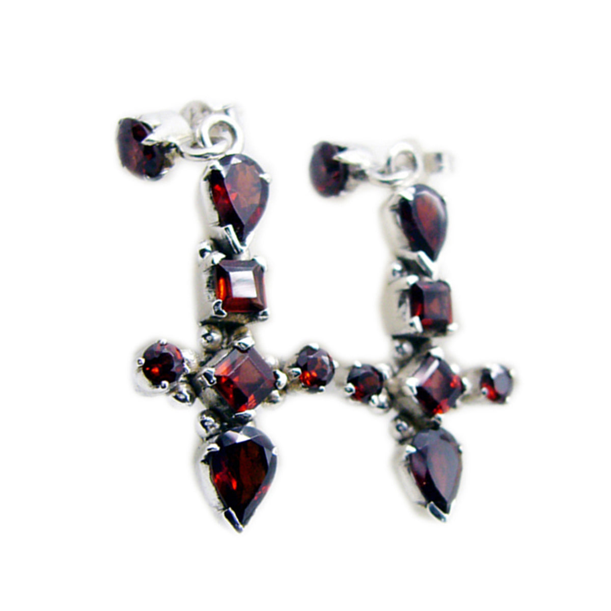 Amethyst-Moroccan-Nayara-multiple-Dangle-Purple-925-Sterling-Silver-Earring Imagen principal del producto