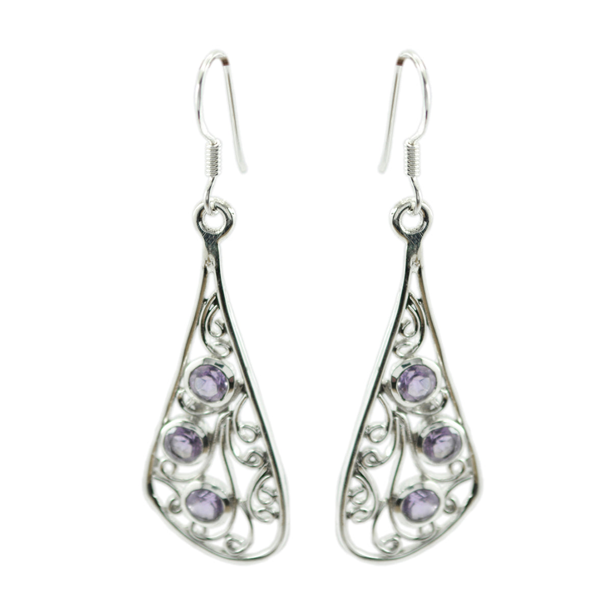 Amethyst-Egyptian-Noelia-multiple-Dangle-Purple-Sterling-Silver-Earring