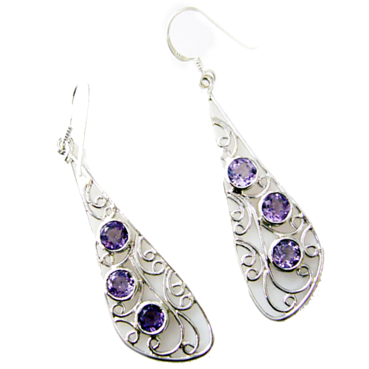 Amethyst-Egyptian-Noelia-multiple-Dangle-Purple-Sterling-Silver-Earring