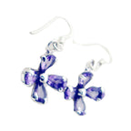 Amethyst-African-Yan-multiple-Dangle-Purple-Silver-Earring
