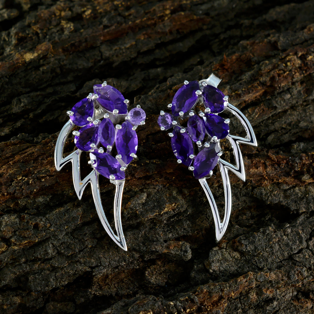 Amethyst-African-Abigail-multiple-Dangle-Purple-Silver-Earring