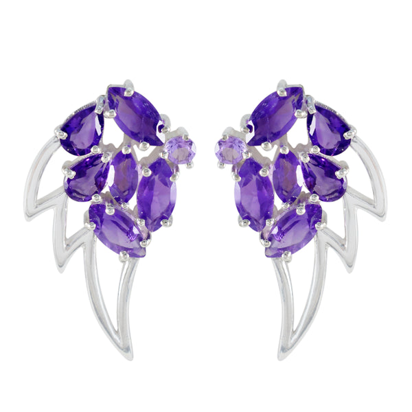 Amethyst-African-Abigail-multiple-Dangle-Purple-Silver-Earring