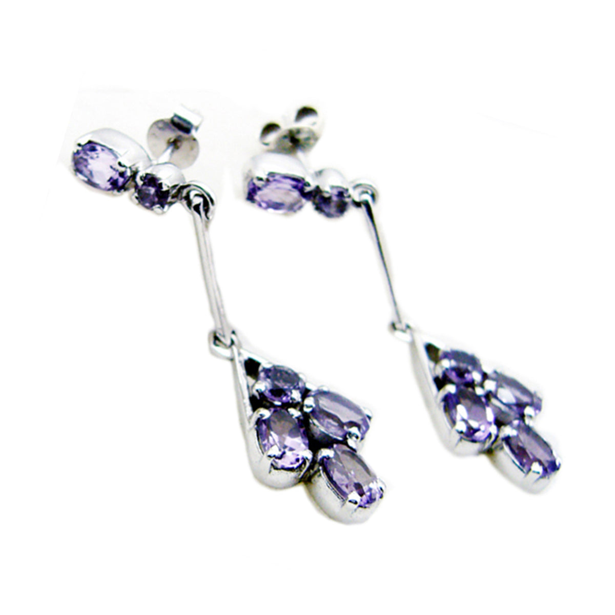 Amethyst-Moroccan-Agnes-multiple-Dangle-Purple-Silver-Earring
