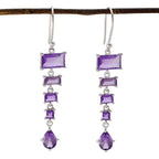Amethyst-Middle-Eastern-Aisha-multiple-Dangle-Purple-Silver-Earring