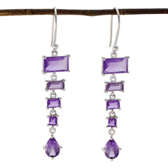 Amethyst-Middle-Eastern-Aisha-multiple-Dangle-Purple-Silver-Earring