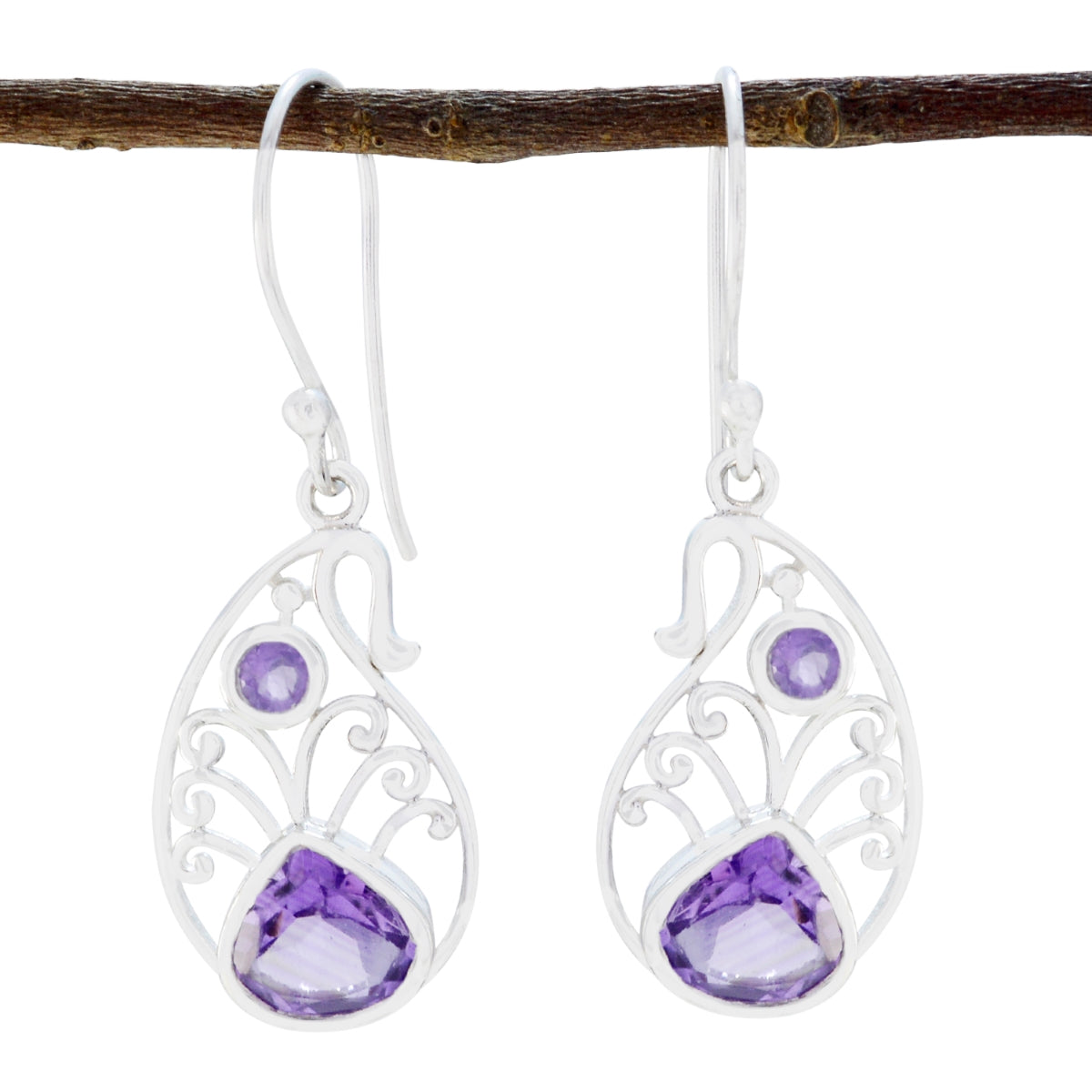 Amethyst-Turkish-Charlotte-multiple-Dangle-Purple-Silver-Earring