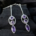Amethyst-French-Ella-multiple-Dangle-Purple-92.5-Silver-Earring