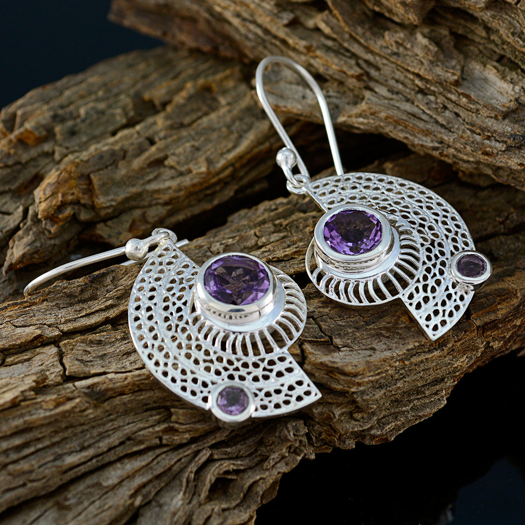 Amethyst-Korean-Freya-multiple-Dangle-Purple-Silver-Earring