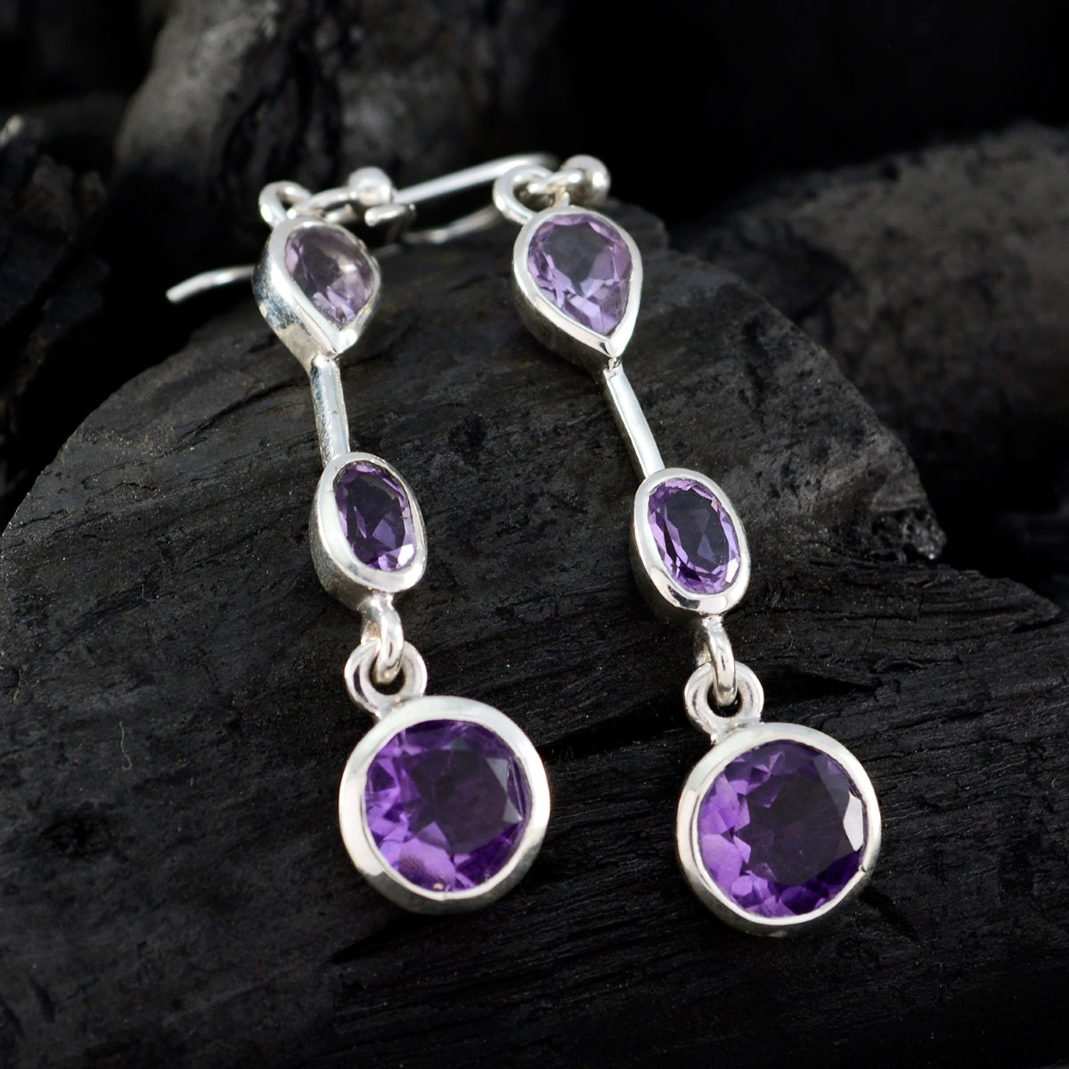 Amethyst-Latin-American-Hazel-multiple-Dangle-Purple-Sterling-Silver-Earring