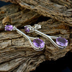 Amethyst-German-Ines-multiple-Stud-Purple-Sterling-Silver-Earring