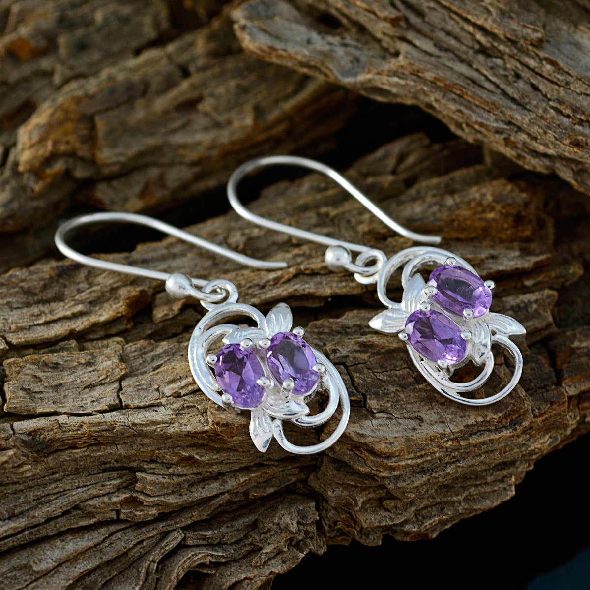 Amethyst-Italian-Katarina-multiple-Dangle-Purple-925-Sterling-Silver-Earring