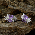 Amethyst-Spanish-Layla-multiple-Stud-Purple-Sterling-Silver-Earring