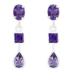 Amethyst-French-Leah-multiple-Stud-Purple-92.5-Silver-Earring