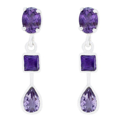 Amethyst-French-Leah-multiple-Stud-Purple-92.5-Silver-Earring