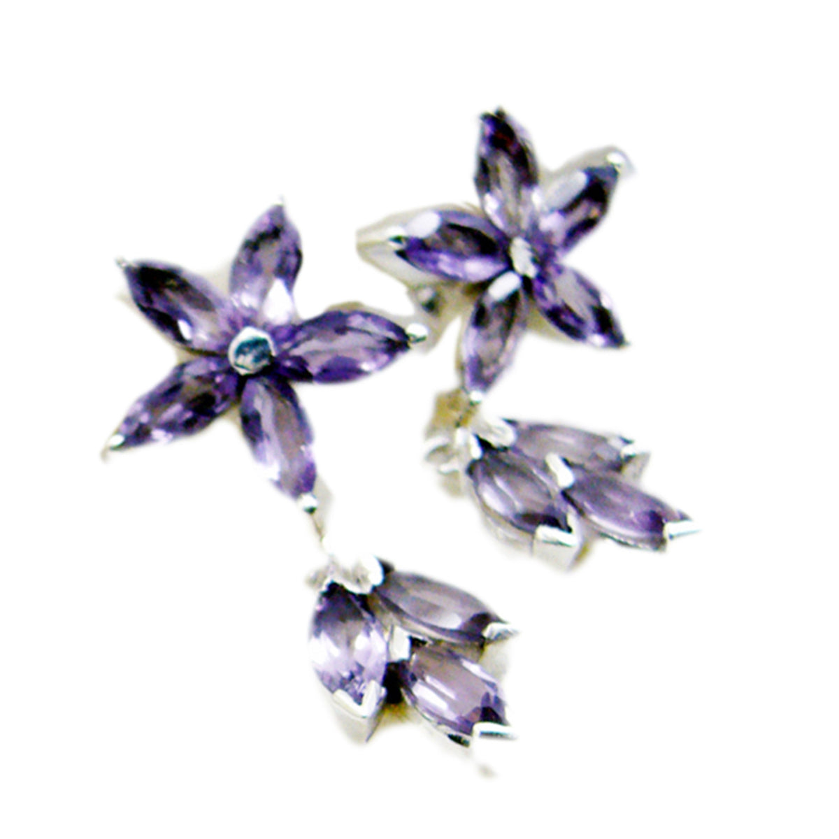 Amethyst-American-Agustina-multiple-Stud-Purple-Sterling-Silver-Earring