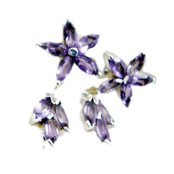 Amethyst-American-Agustina-multiple-Stud-Purple-Sterling-Silver-Earring
