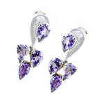 Amethyst-Korean-Alejandra-multiple-Stud-Purple-925-Silver-Earring