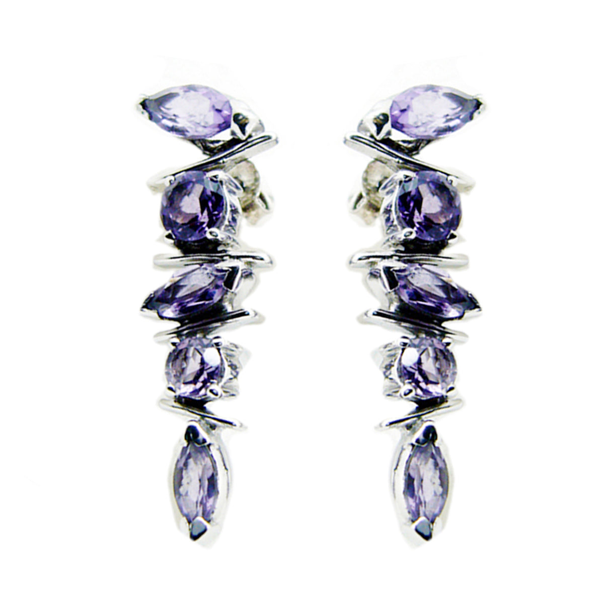 Amethyst-Japanese-Amanda-multiple-Stud-Purple-92.5-Silver-Earring