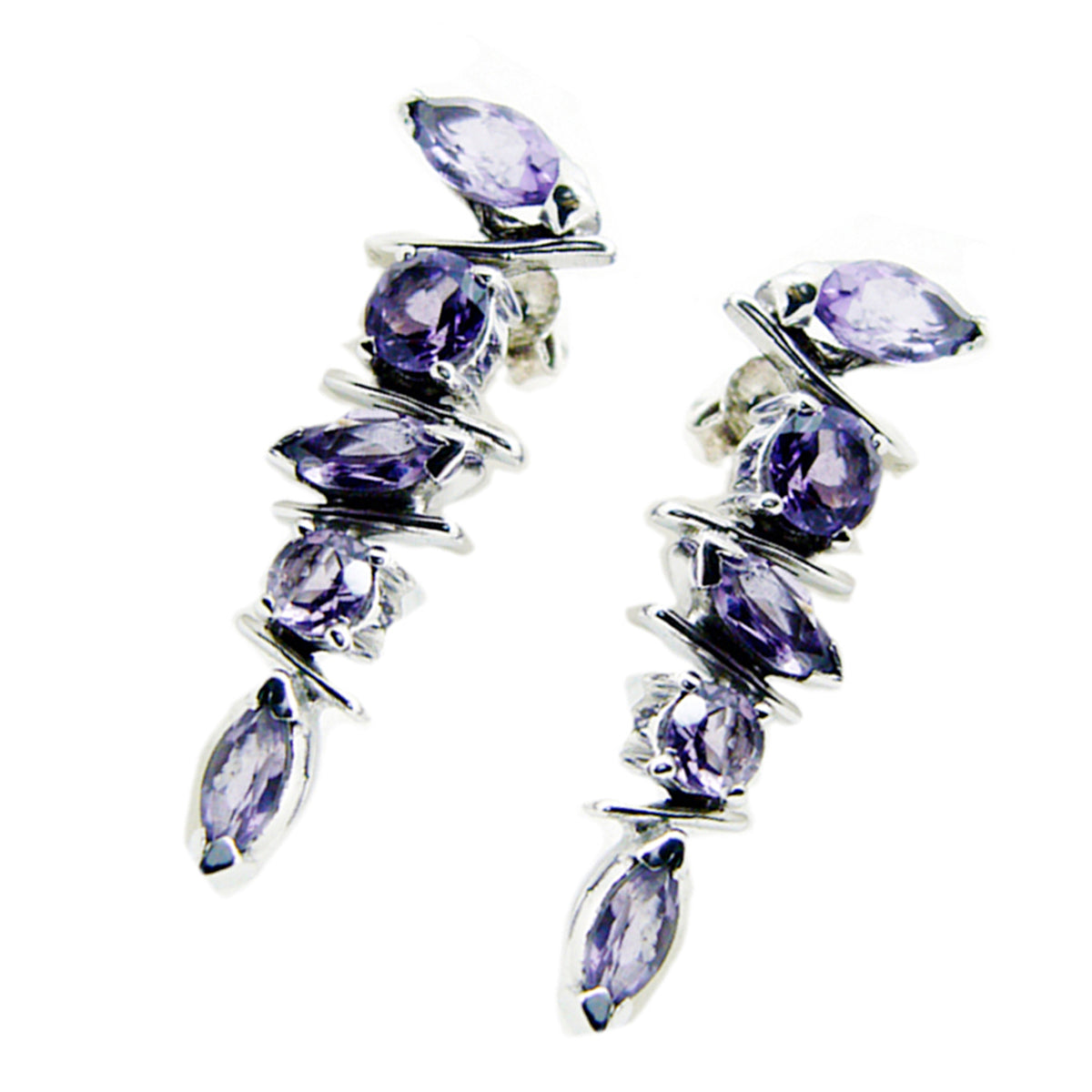 Amethyst-Japanese-Amanda-multiple-Stud-Purple-92.5-Silver-Earring