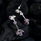 Amethyst-African-Riley-multiple-Stud-Purple-Silver-Earring