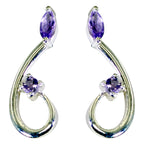 Amethyst-Turkish-Ana-multiple-Stud-Purple-Silver-Earring