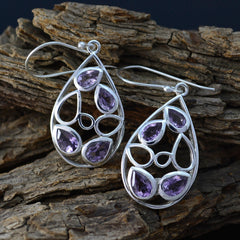 Amethyst-Turkish-Stella-multiple-Dangle-Purple-Sterling-Silver-Earring
