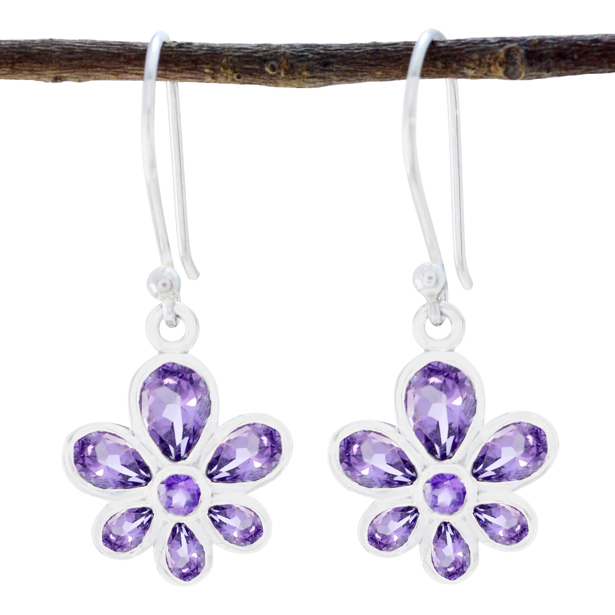 Amethyst-Middle-Eastern-Hua-multiple-Dangle-Purple-925-Sterling-Silver-Earring