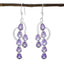 Amethyst-German-Alina-multiple-Dangle-Purple-Silver-Earring