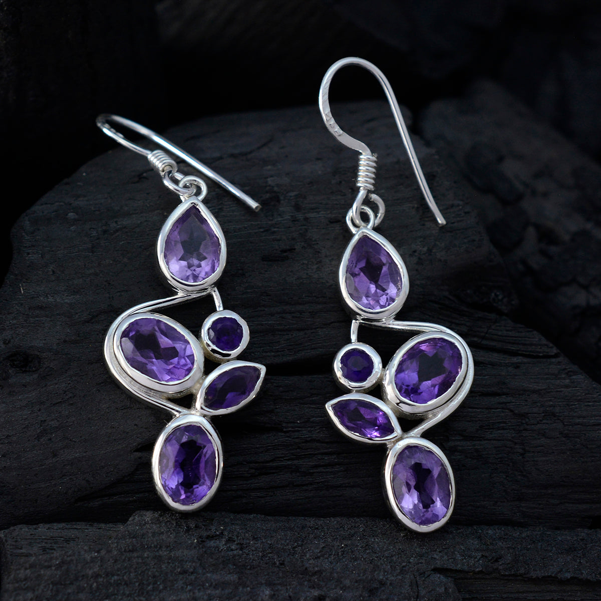 Amethyst-Russian-Anna-Penta-Dangle-Purple-925-Silver-Earring