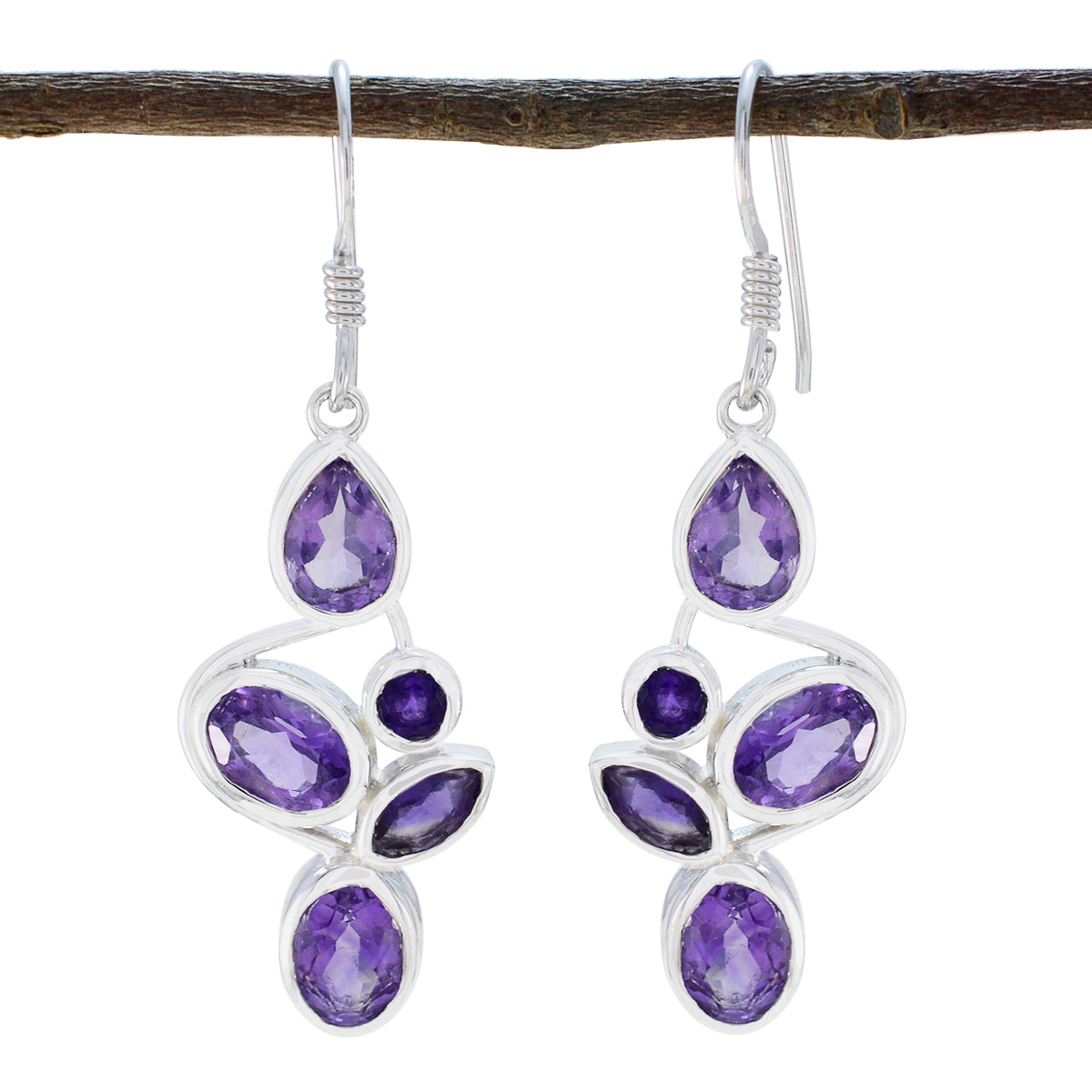 Amethyst-Russian-Anna-Penta-Dangle-Purple-925-Silver-Earring