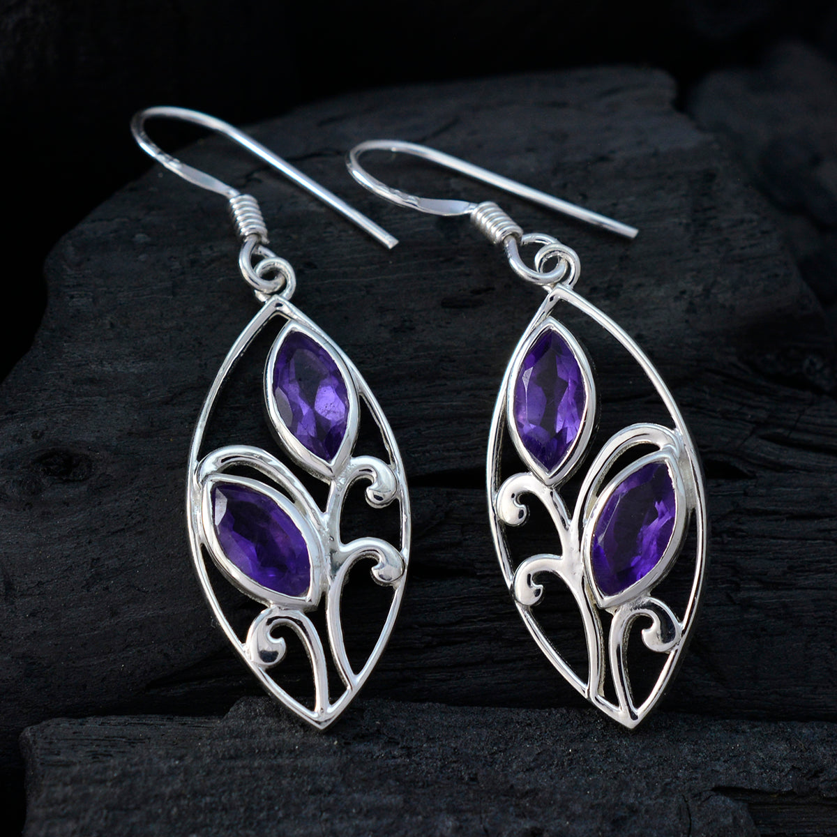 Amethyst-Egyptian-Audrey-Toi-et-Moi-Dangle-Purple-925-Sterling-Silver-Earring