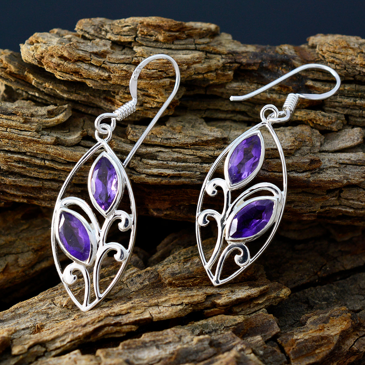 Amethyst-Egyptian-Audrey-Toi-et-Moi-Dangle-Purple-925-Sterling-Silver-Earring