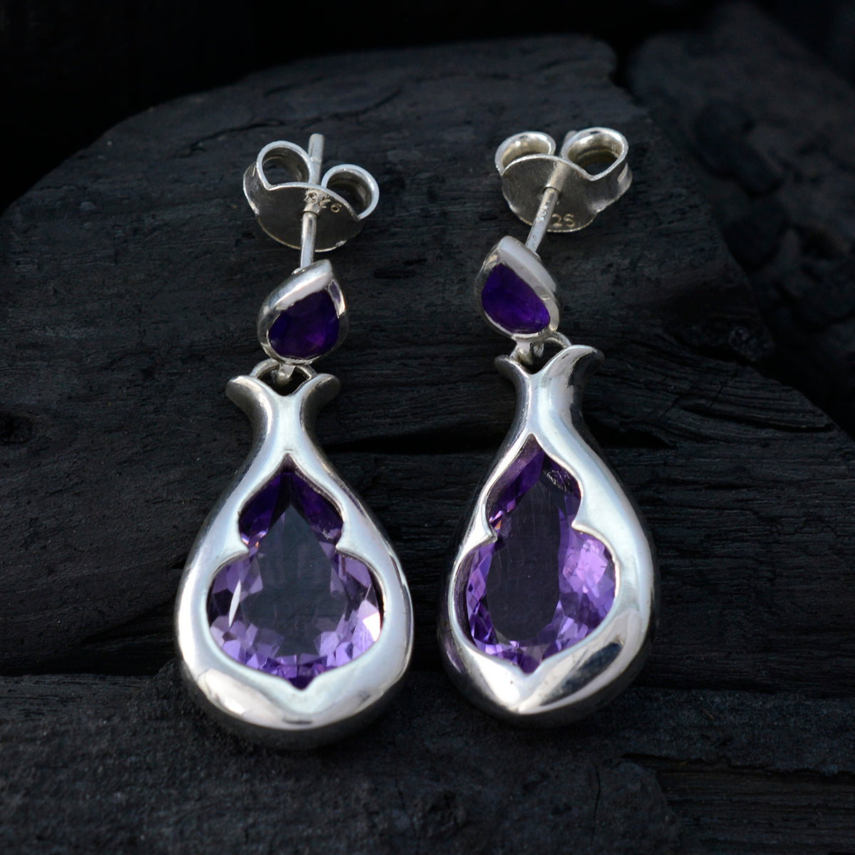 Amethyst-Russian-Eliza-Toi-et-Moi-Stud-Purple-925-Silver-Earring