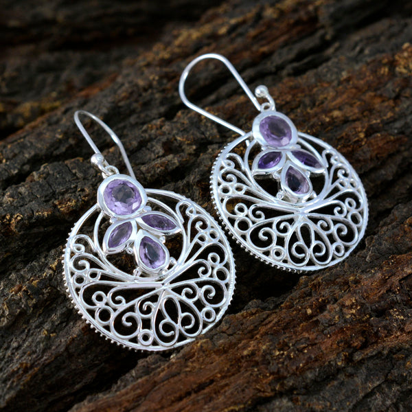 Amethyst-Italian-Isla-quarter-Dangle-Purple-Sterling-Silver-Earring