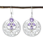 Amethyst-Italian-Isla-quarter-Dangle-Purple-Sterling-Silver-Earring