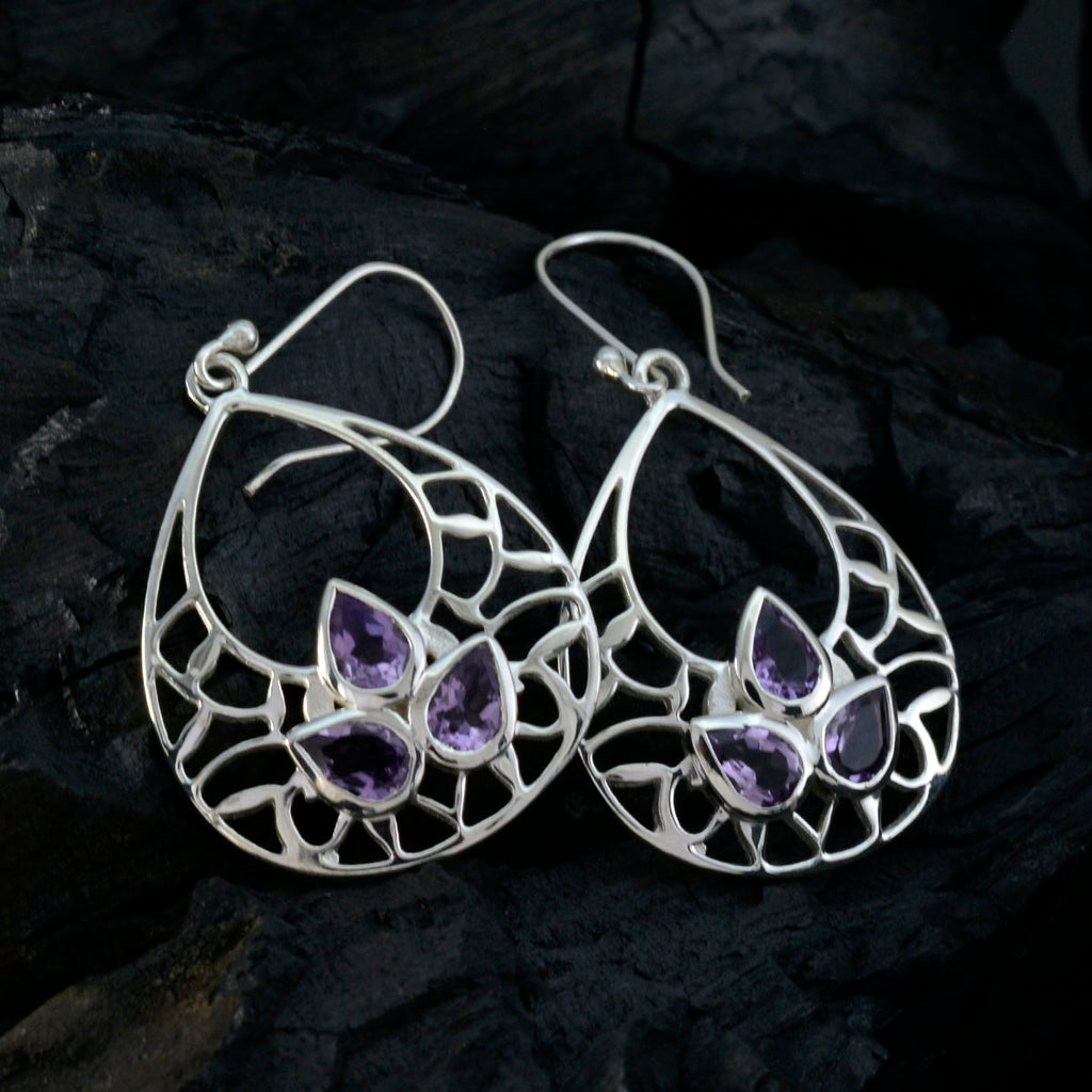 Amethyst-German-Laura-Trilogy-Dangle-Purple-92.5-Silver-Earring