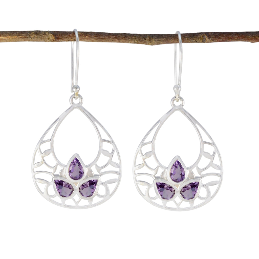 Amethyst-German-Laura-Trilogy-Dangle-Purple-92.5-Silver-Earring