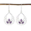 Amethyst-German-Laura-Trilogy-Dangle-Purple-92.5-Silver-Earring