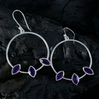 Amethyst-Russian-Lea-Trilogy-Dangle-Purple-Silver-Earring