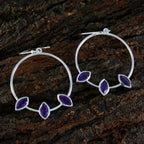Amethyst-Russian-Lea-Trilogy-Dangle-Purple-Silver-Earring