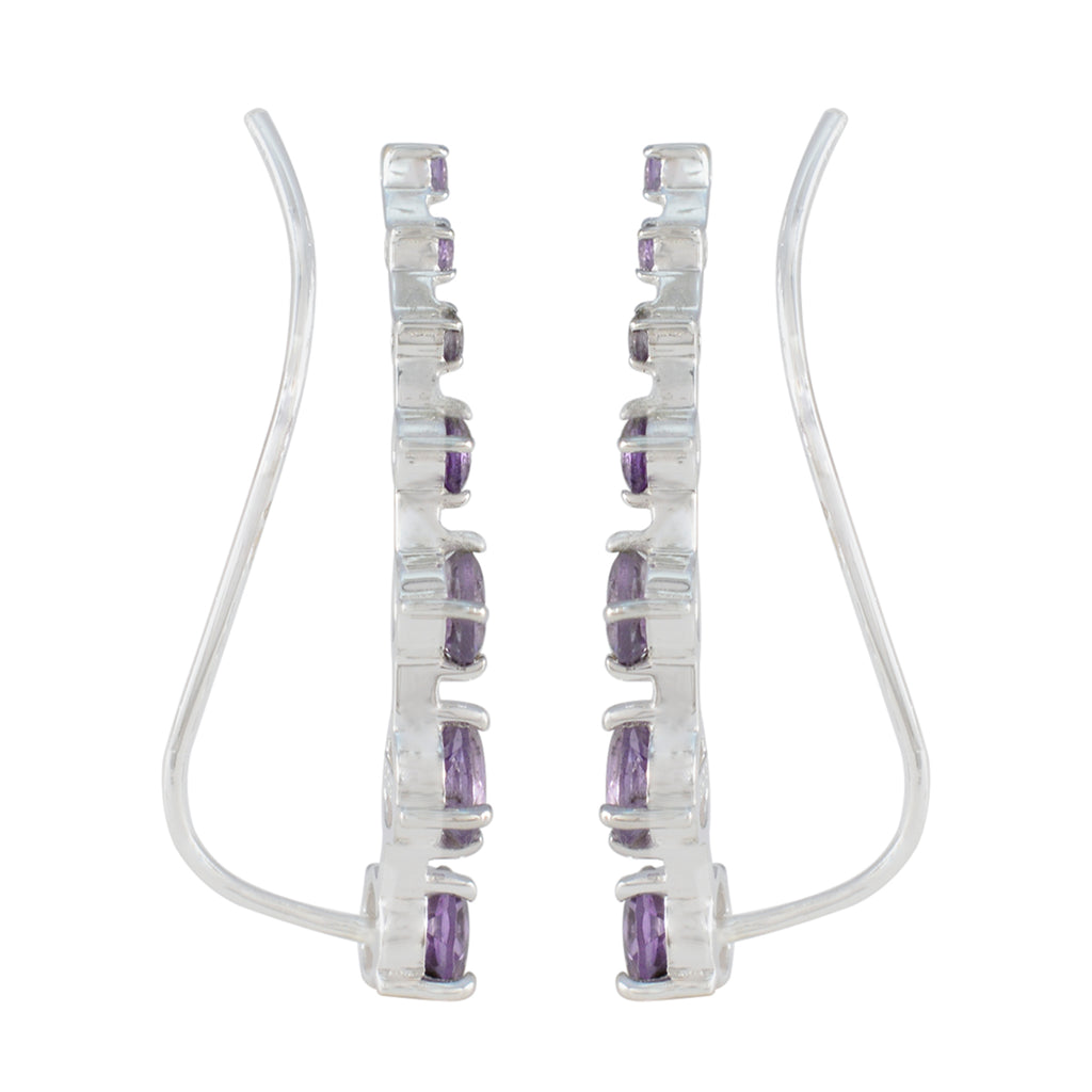 Amethyst-Korean-Min-seo-multiple-EarCuff-Purple-925-Silver-Earring