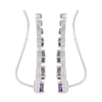 Amethyst-Korean-Min-seo-multiple-EarCuff-Purple-925-Silver-Earring