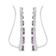 Amethyst-Korean-Min-seo-multiple-EarCuff-Purple-925-Silver-Earring