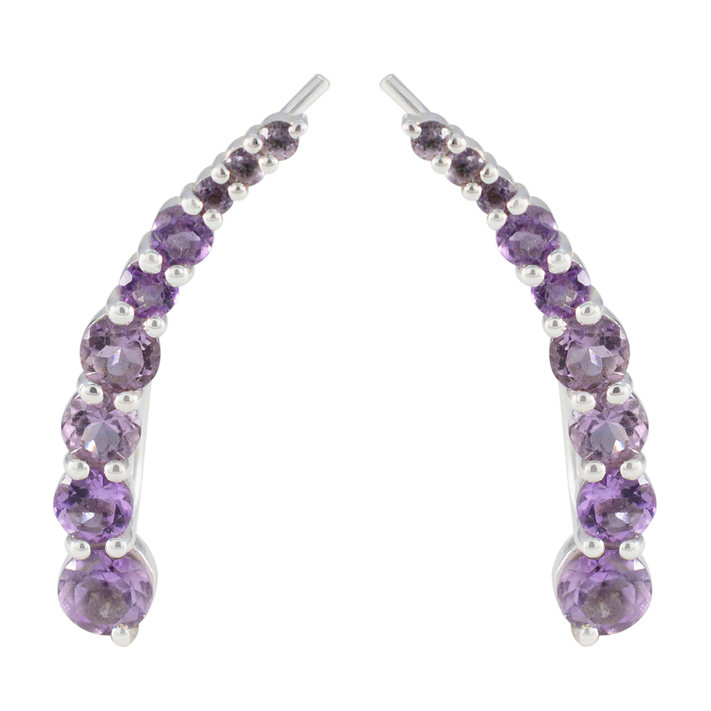 Amethyst-German-Ying-multiple-EarCuff-Purple-925-Silver-Earring