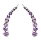 Amethyst-German-Ying-multiple-EarCuff-Purple-925-Silver-Earring