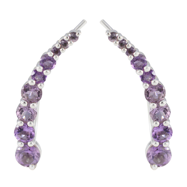 Amethyst-German-Ying-multiple-EarCuff-Purple-925-Silver-Earring